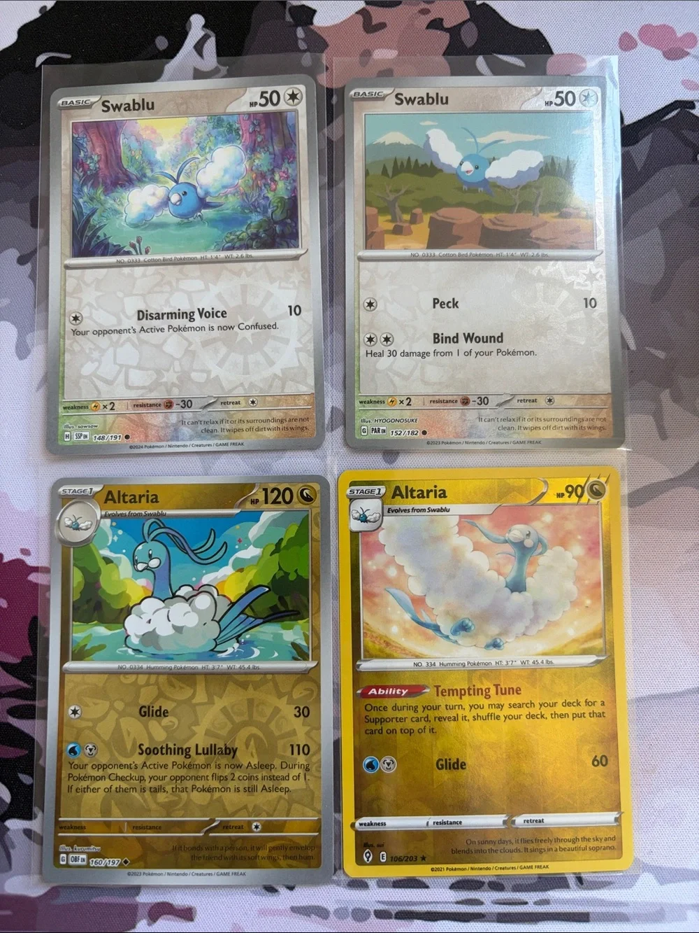 Swablu & Altaria Evolution Pokémon Card Lot | 4 Cards Reverse Holo ✨5/$25✨